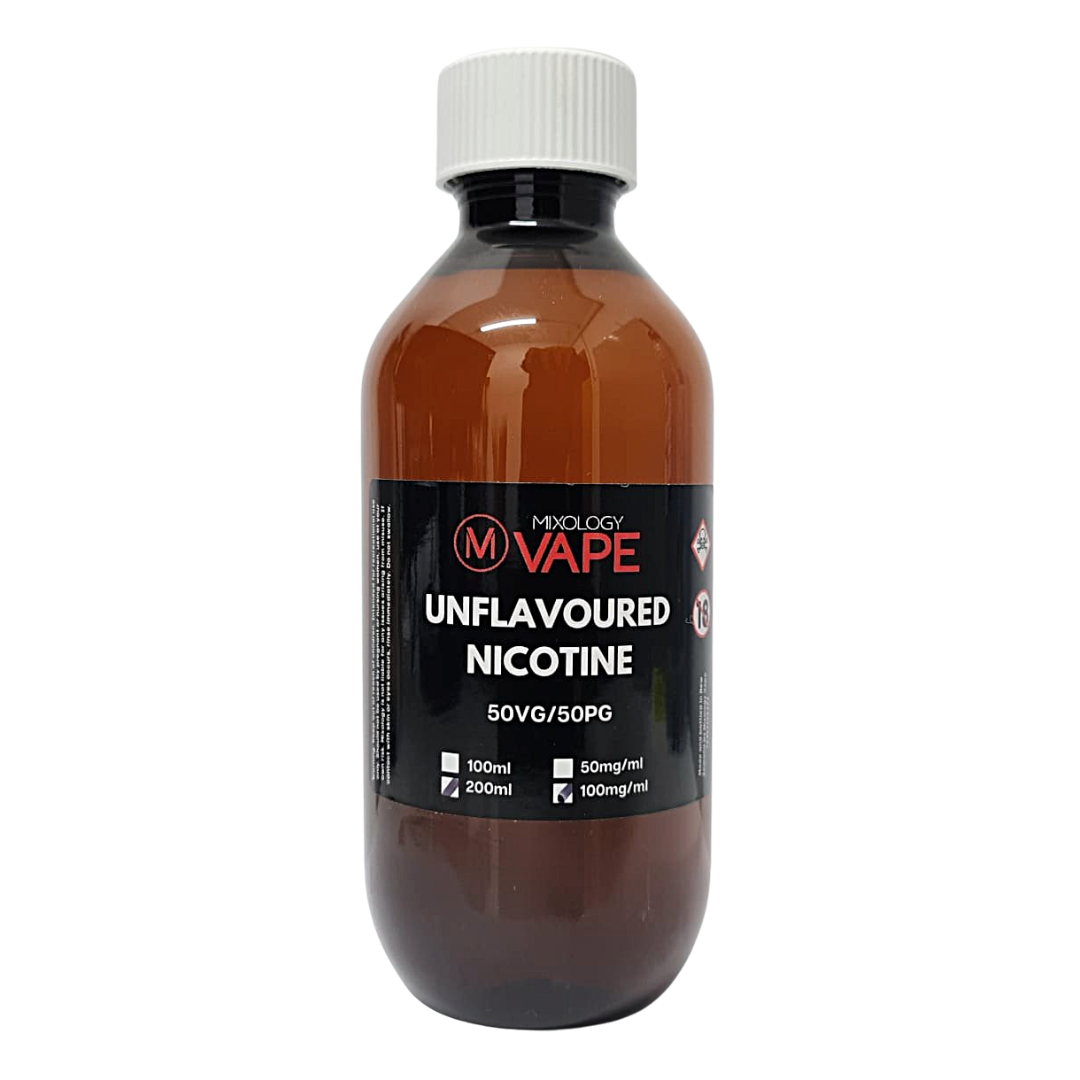 Unflavoured Nicotine 100mg/ml 200ml By Mixology Vape
