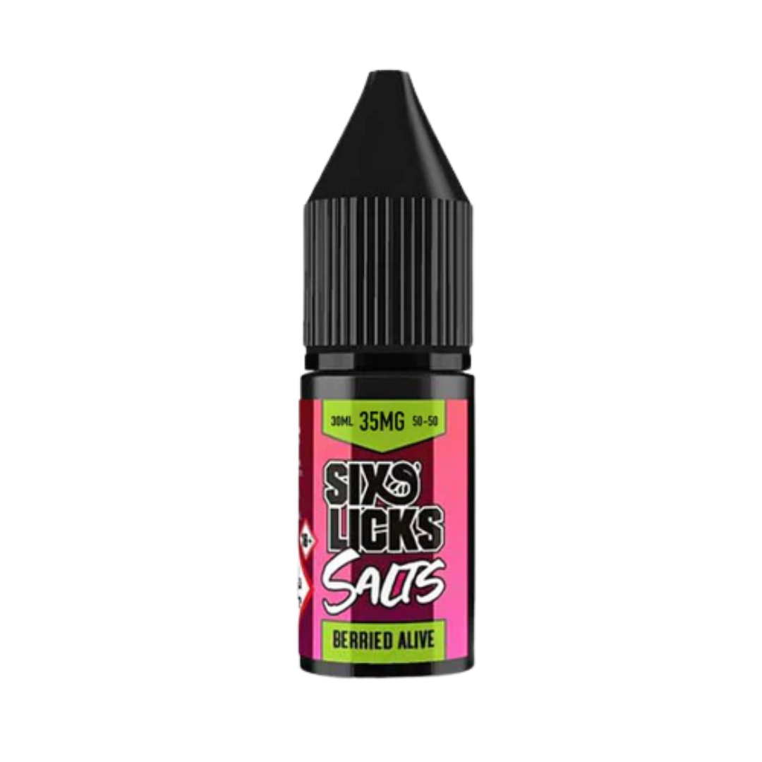 Six Licks Salts Berried Alive Strawberry & Watermelon 30ml